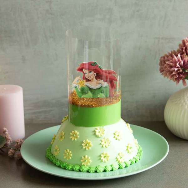 Ariel In Green Dress Pull Me Up Cake