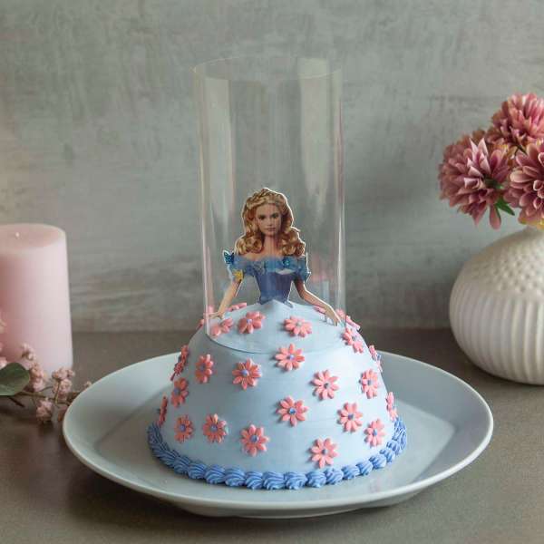 Barbie In Blue Dress Pull Me Up Cake eggless 1kg