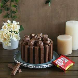 Chocolate Kitkat Overload Cake Eggless