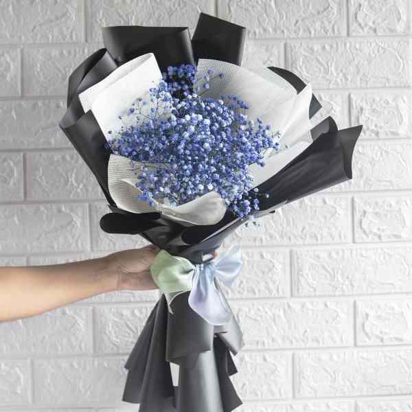 Hand Bouquet Of Baby Breath