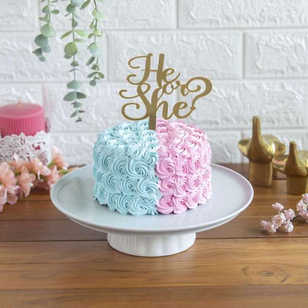 Baby Shower Rosette Cake Eggless 850 gms