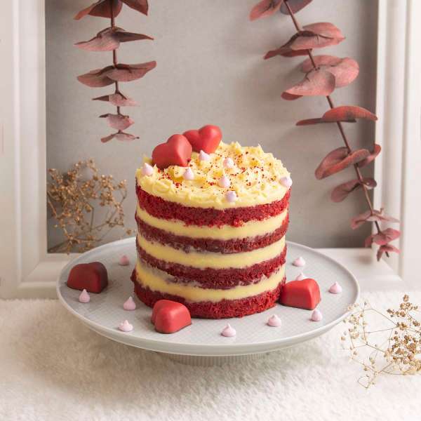 Red Velvet Low Frosting Cake eggless 750gms