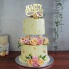 Two Tier Butter Cream Cake With Assorted Roses Eggless 3kg