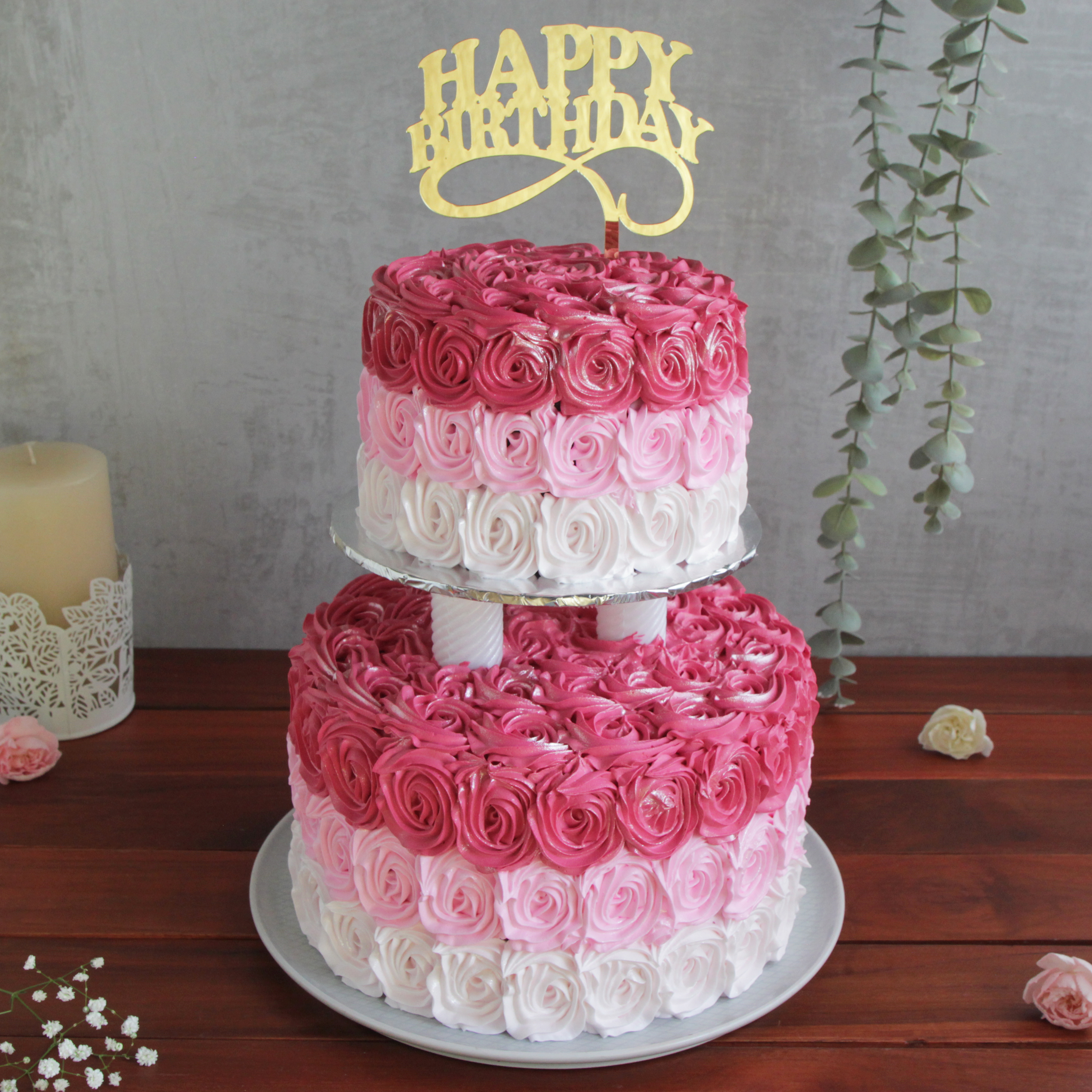 Rose Swirl Cake - Sherbakes
