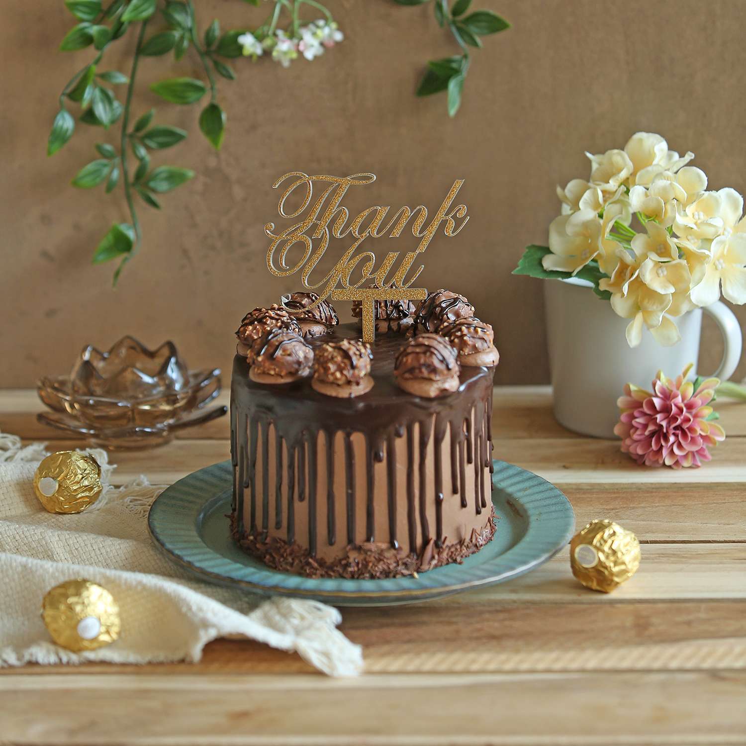 Ferrero Rocher chocolate cake (Eggless) - Ovenfresh