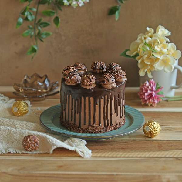 Ferrero Rocher chocolate cake eggless