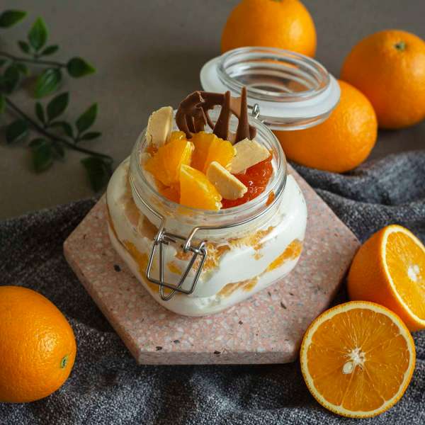 French Cream Orange Jar Eggless 350gms