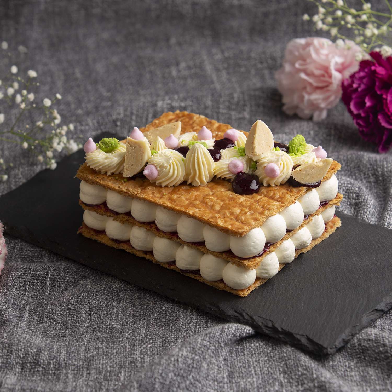 Mille Feuille French Cream Berry Cake - Ovenfresh
