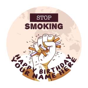 Stop Smoking Personalised Birthday Photocake