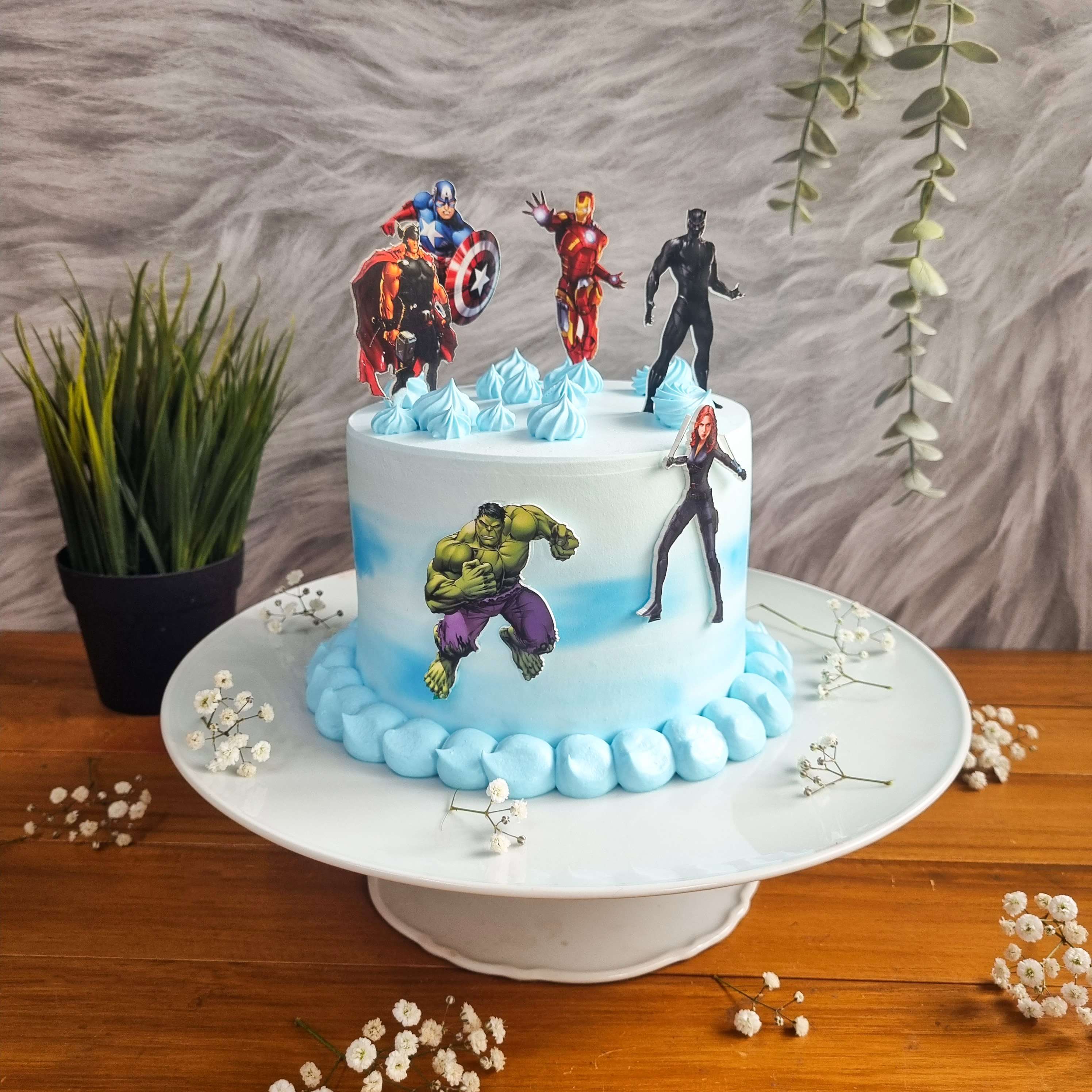 White Forest Avenger Theme Cake – Magic Bakers, Delicious Cakes
